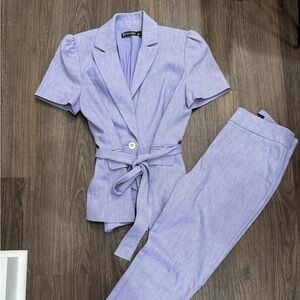 7th Avenue by Ellen Tracy Lavender Tailored Blazer (size2) Pants (size0)